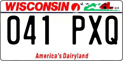 WI license plate 041PXQ
