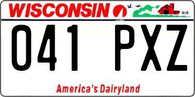 WI license plate 041PXZ