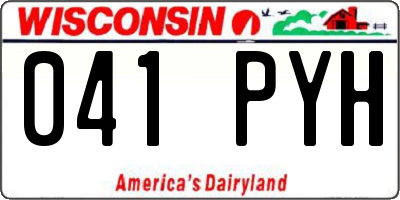 WI license plate 041PYH