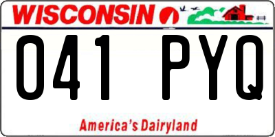 WI license plate 041PYQ