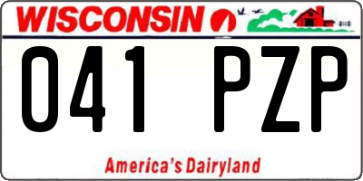 WI license plate 041PZP