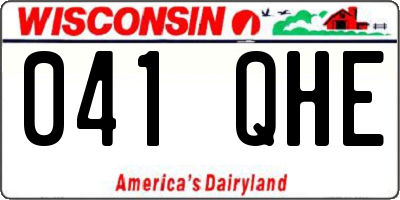 WI license plate 041QHE