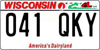 WI license plate 041QKY