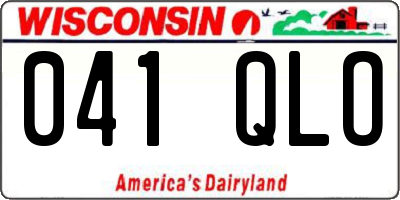WI license plate 041QLO