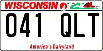 WI license plate 041QLT