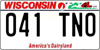 WI license plate 041TNO