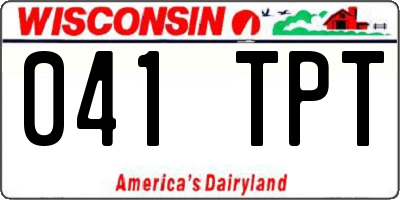 WI license plate 041TPT