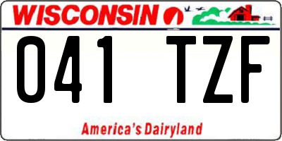 WI license plate 041TZF