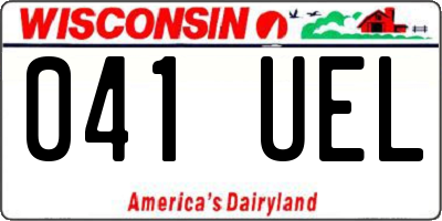 WI license plate 041UEL