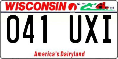 WI license plate 041UXI