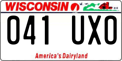 WI license plate 041UXO