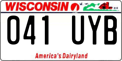 WI license plate 041UYB