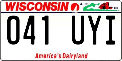 WI license plate 041UYI
