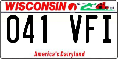 WI license plate 041VFI