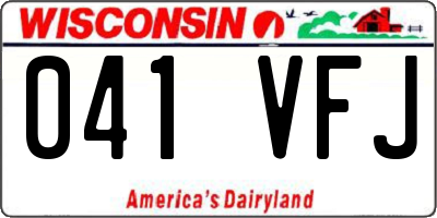 WI license plate 041VFJ