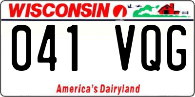WI license plate 041VQG