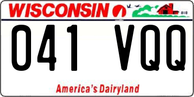WI license plate 041VQQ