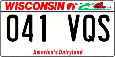 WI license plate 041VQS