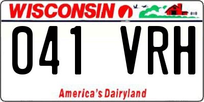 WI license plate 041VRH