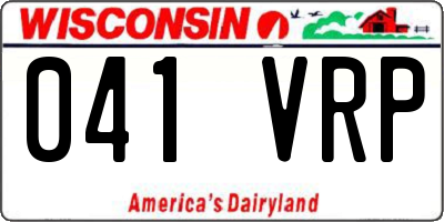 WI license plate 041VRP