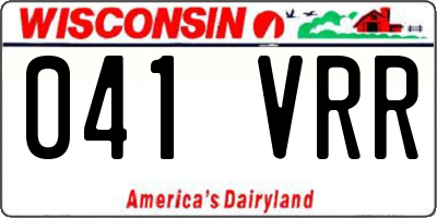 WI license plate 041VRR