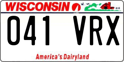 WI license plate 041VRX
