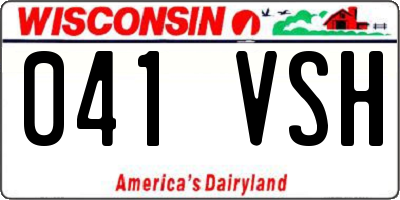 WI license plate 041VSH