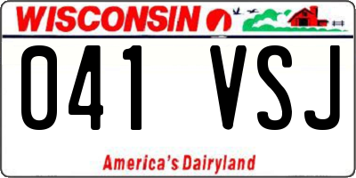 WI license plate 041VSJ