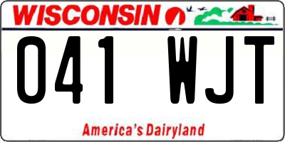 WI license plate 041WJT