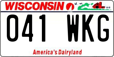 WI license plate 041WKG