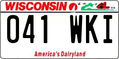WI license plate 041WKI