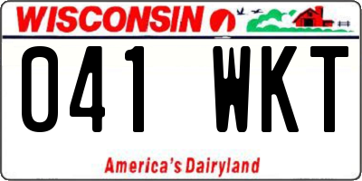 WI license plate 041WKT
