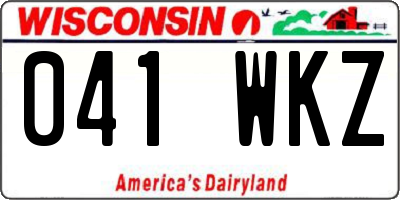WI license plate 041WKZ