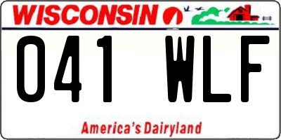 WI license plate 041WLF