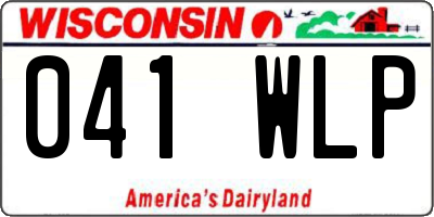 WI license plate 041WLP