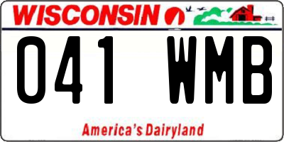 WI license plate 041WMB
