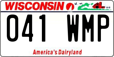 WI license plate 041WMP
