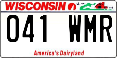 WI license plate 041WMR