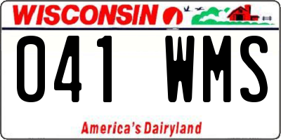 WI license plate 041WMS