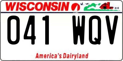 WI license plate 041WQV