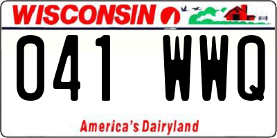 WI license plate 041WWQ