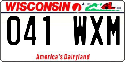 WI license plate 041WXM