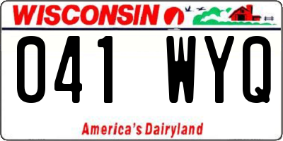WI license plate 041WYQ