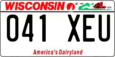 WI license plate 041XEU