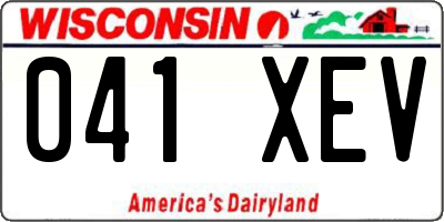 WI license plate 041XEV