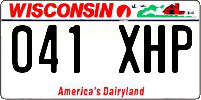 WI license plate 041XHP