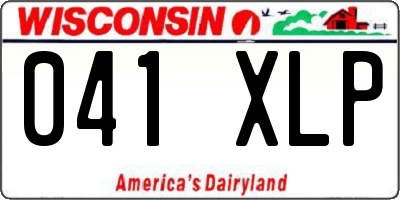 WI license plate 041XLP