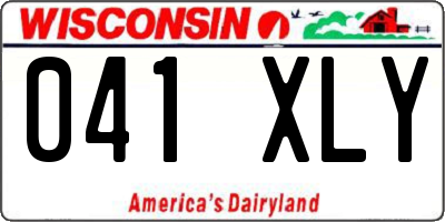 WI license plate 041XLY
