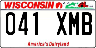 WI license plate 041XMB