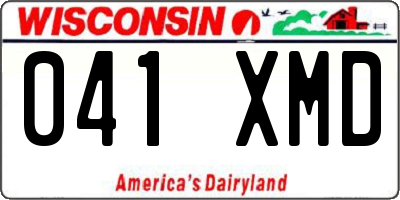 WI license plate 041XMD
